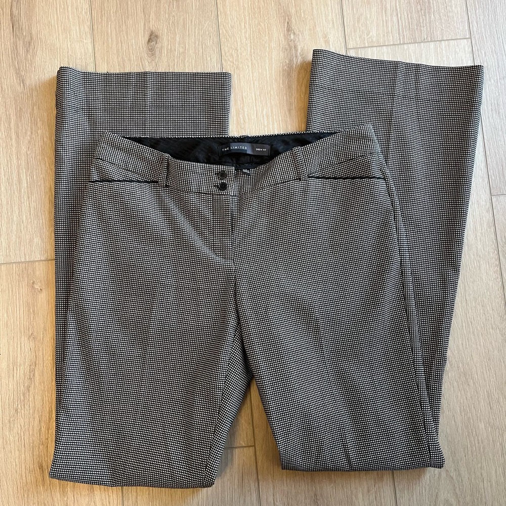 The Limited Women’s Drew Fit Black & White Checked Pants